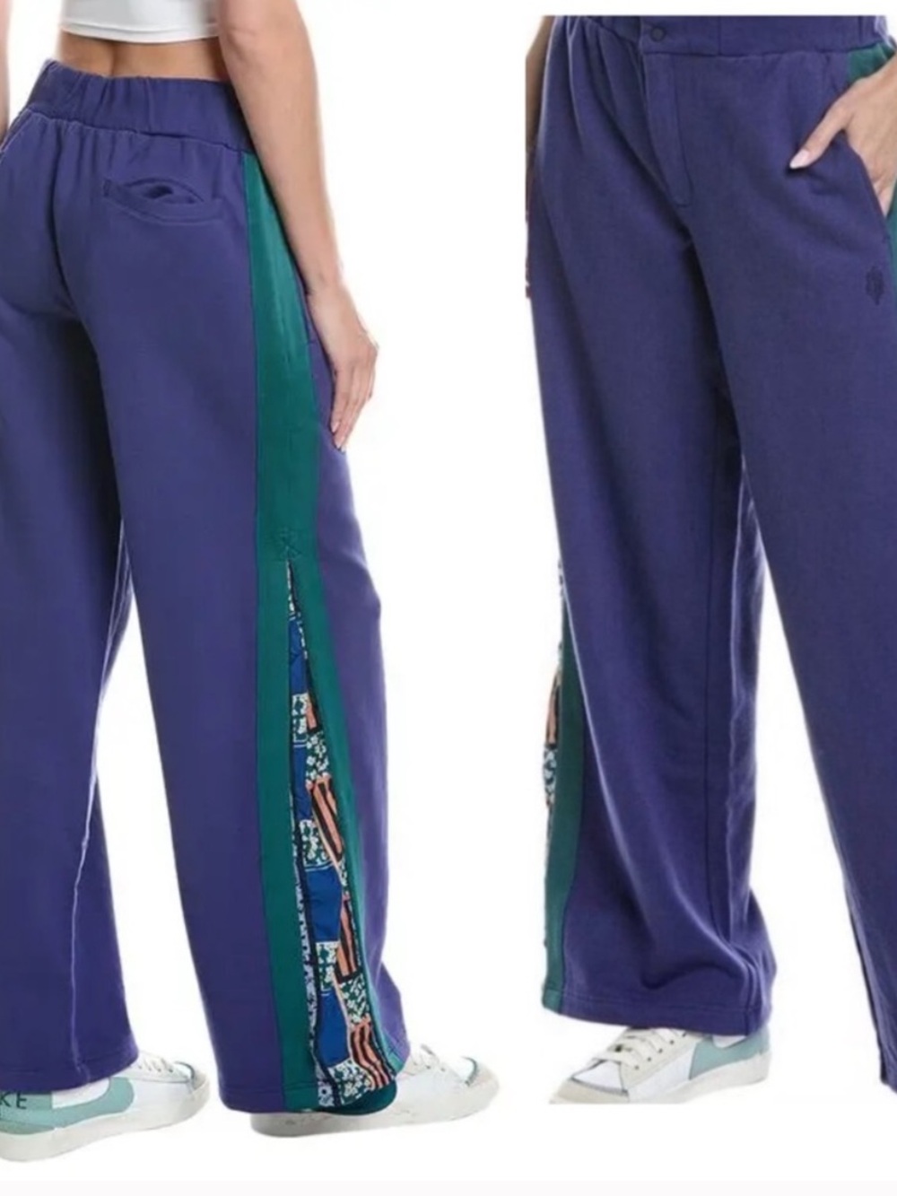 NWT FP Movement by Free People Kickoff joggers with green side trim